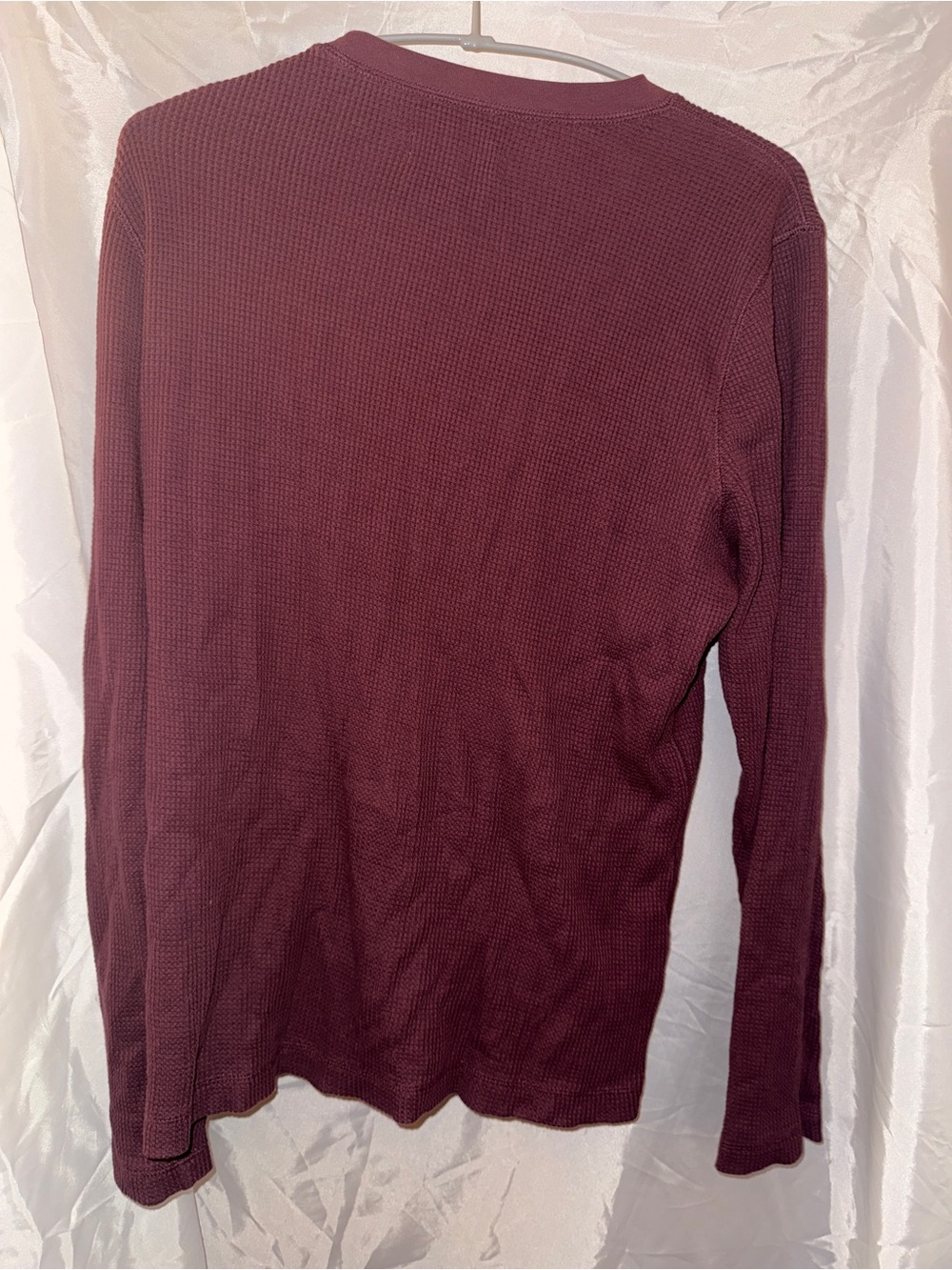 Everlane Burgundy Waffle-Knit Crewneck Sweater - Picture 3 of 3